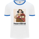 Snaccident Funny Junk Food Diet Weight Loss Mens Ringer T-Shirt White/Royal Blue