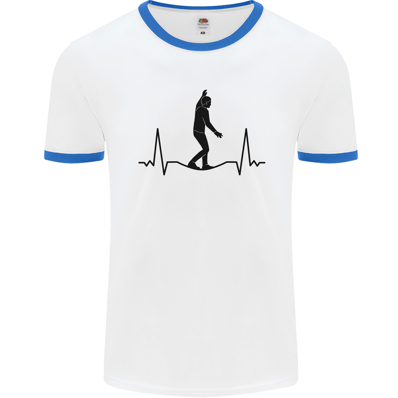 Tightrope Walking Walker Funambulism Mens Ringer T-Shirt White/Royal Blue