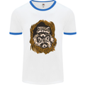 Raccoons in a Tree Mens White Ringer T-Shirt White/Royal Blue