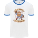 Save an Anvil Bang a Blacksmith Mens Ringer T-Shirt White/Royal Blue