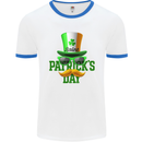 St. Patrick's Day Disguise Funny Mens White Ringer T-Shirt White/Royal Blue