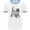 Best Cat Grandma Mens White Ringer T-Shirt White/Royal Blue