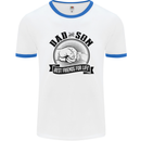 Dad & Son Best Friends For Life Mens White Ringer T-Shirt White/Royal Blue