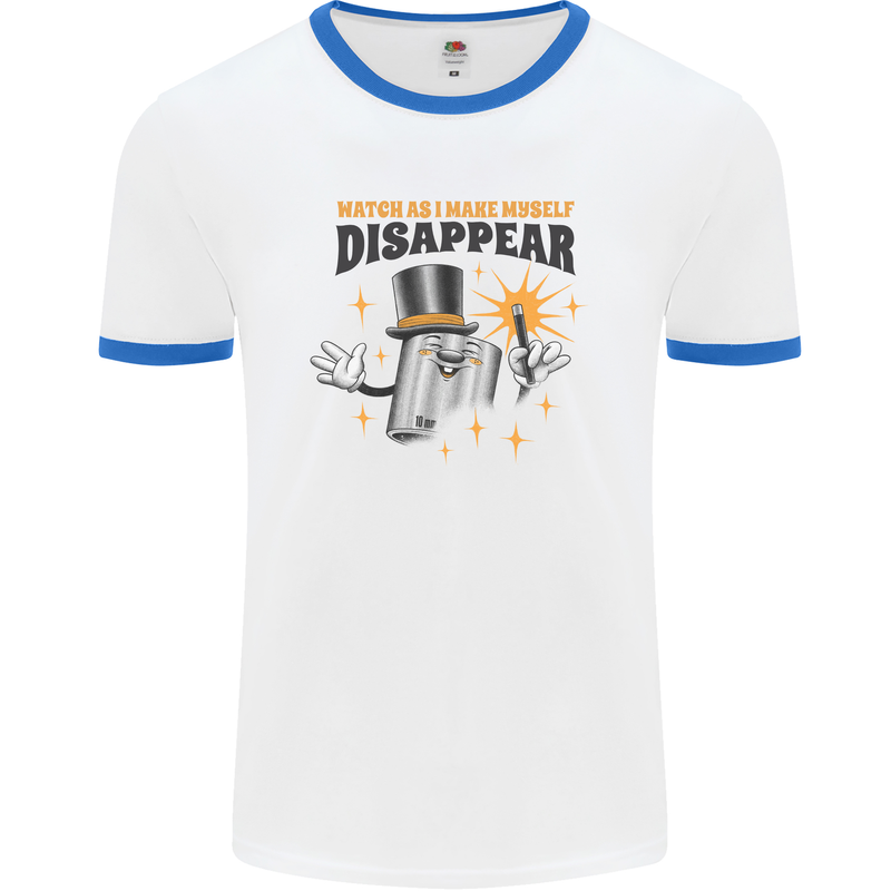 Funny Socket Mechanic DIY Tradesman Tools Mens Ringer T-Shirt White/Royal Blue