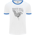 Long Live Rock n Roll Angel Mens Ringer T-Shirt White/Royal Blue