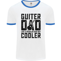 Fathers Day Guitar Dad Like a Normal Dad Mens Ringer T-Shirt White/Royal Blue