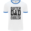 Fathers Day Guitar Dad Like a Normal Dad Mens Ringer T-Shirt White/Royal Blue