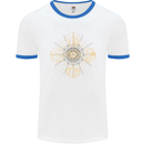 Celestial Elements Astrology Star Sign Mens White Ringer T-Shirt White/Royal Blue