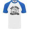 Dad & Sons Best Friends Father's Day Mens S/S Baseball T-Shirt White/Royal Blue
