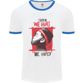 African Woman Even When We Hurt We Hoped Mens White Ringer T-Shirt White/Royal Blue