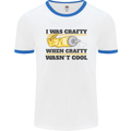 Arts and Crafts Funny Crafty Art Artist Mens Ringer T-Shirt White/Royal Blue