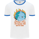 When I Die Funny Climate Change Mens Ringer T-Shirt White/Royal Blue