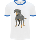 A Coonhound Dog Mens Ringer T-Shirt White/Royal Blue