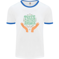 Trees Are the Answer Climate Change Mens Ringer T-Shirt White/Royal Blue
