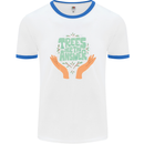 Trees Are the Answer Climate Change Mens Ringer T-Shirt White/Royal Blue