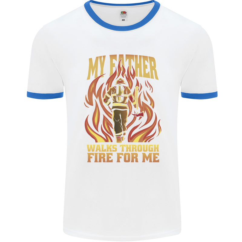 In Love With Mary Jane Funny Weed Mens Ringer T-Shirt White/Royal Blue