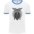 Odin The Vikings Valhalla Thor Gym Nordic Mens White Ringer T-Shirt White/Royal Blue