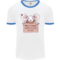 Hungry Mouse Mens White Ringer T-Shirt White/Royal Blue