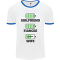 Girlfriend Fiance Wife Loading Engagement Mens White Ringer T-Shirt White/Royal Blue