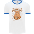 Anatomy of a Grizzly Bear Mens Ringer T-Shirt White/Royal Blue