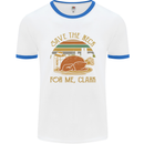 Save the Neck For Me Clark Christmas Movie Mens White Ringer T-Shirt White/Royal Blue