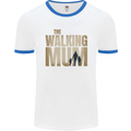 The Walking Mum Funny Mothers Day Mummy Mens White Ringer T-Shirt White/Royal Blue