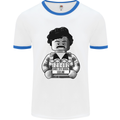 Pablo Escobar Mens White Ringer T-Shirt White/Royal Blue