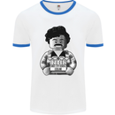 Pablo Escobar Mens White Ringer T-Shirt White/Royal Blue