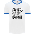 An Awesome Rugby Player Looks Like Union Mens White Ringer T-Shirt White/Royal Blue