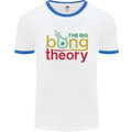 The Big Bong Theory Funny Weed Cannabis Mens White Ringer T-Shirt White/Royal Blue