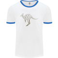 Kangaroo Ecology Mens White Ringer T-Shirt White/Royal Blue