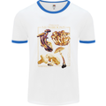 Mushroom Species Mycology Foraging Mens Ringer T-Shirt White/Royal Blue