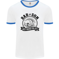 Dad & Son Best Friends Father's Day Mens White Ringer T-Shirt White/Royal Blue