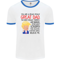 Funny Donald Trump Fathers Day Dad Daddy Mens Ringer T-Shirt White/Royal Blue