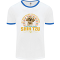 A Shih Tzu Dog Mens Ringer T-Shirt White/Royal Blue