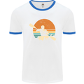 Kayak Kayaking Canoe Canoeing Water Sports Mens White Ringer T-Shirt White/Royal Blue