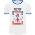 Katate Spirit Martial Arts MMA Mens White Ringer T-Shirt White/Royal Blue