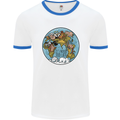 It's Never Too Late Climate Change Mens Ringer T-Shirt White/Royal Blue