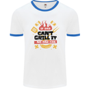 If Dad Cant Grill It No One Can Funny BBQ Mens White Ringer T-Shirt White/Royal Blue