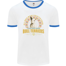 A Bull Terrier Dog Mens Ringer T-Shirt White/Royal Blue