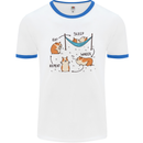 Hampster Eat Sleep Wheek Repeat Funny Mens White Ringer T-Shirt White/Royal Blue