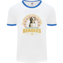 A Beagle Dog Mens Ringer T-Shirt White/Royal Blue