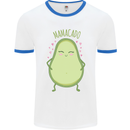 Funny Mother's Day Mamacado Avacado Mens White Ringer T-Shirt White/Royal Blue