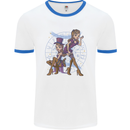 Gemini Star Sign Astrological Zodiac Mens Ringer T-Shirt White/Royal Blue