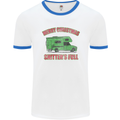 Merry Christmas Shitter's Full Funny Movie Mens White Ringer T-Shirt White/Royal Blue