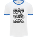 Some Grandpas Funny Biker Motorbike Bike Mens Ringer T-Shirt White/Royal Blue