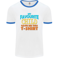 My Favourite Child Gave Me This Fathers Day Mens Ringer T-Shirt White/Royal Blue