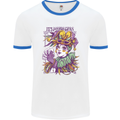 Its Mardi Gras Carnival Mens Ringer T-Shirt White/Royal Blue