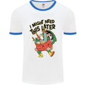 RPG Might Need this Later Role Playing Game Mens White Ringer T-Shirt White/Royal Blue