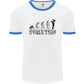 Father And Son Evolution Father's Day Dad Mens White Ringer T-Shirt White/Royal Blue